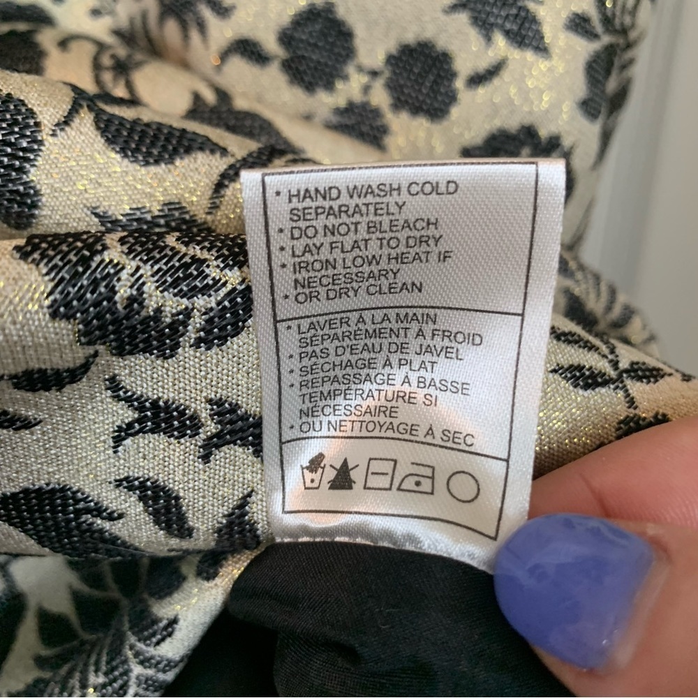 Jack by BB Dakota Sparkling Champagne Floral Cocktail Dress, size 8 - Picture 5 of 9
